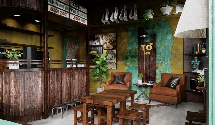 thiet ke quan cafe nho