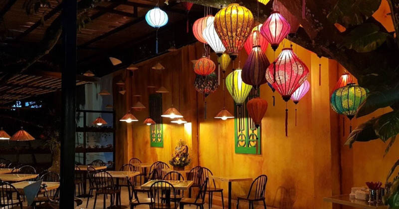 cach trang tri den quan ca phe