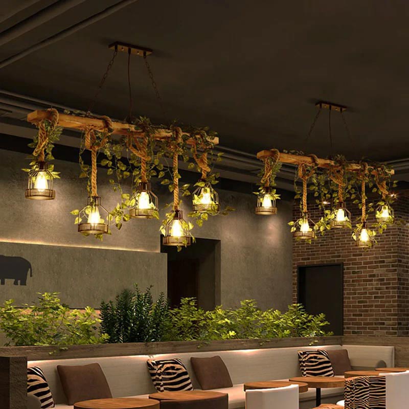 trang tri den quan cafe
