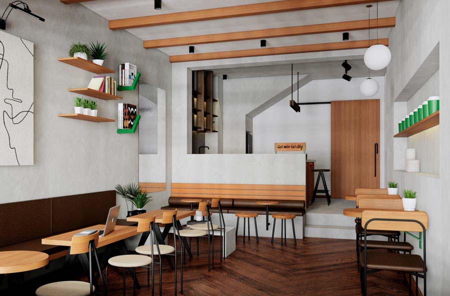 nhung mau thiet ke quan cafe dep