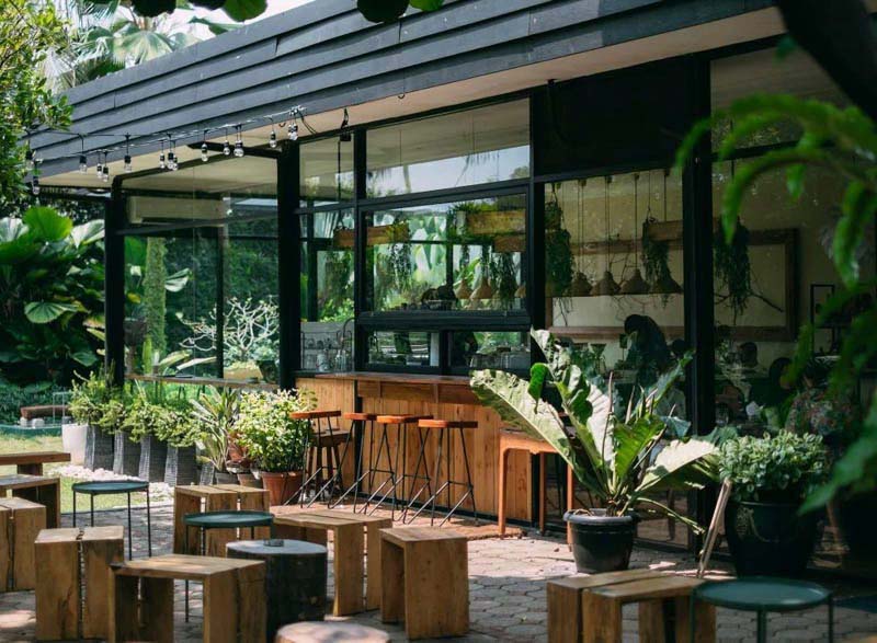 thiet ke quan cafe coc san vuon