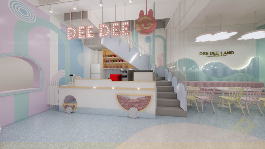 mau thiet ke cafe kids dep