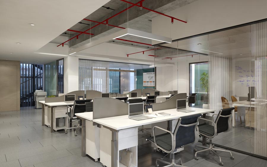 các mẫu thiết kế nội thất văn phòng mở