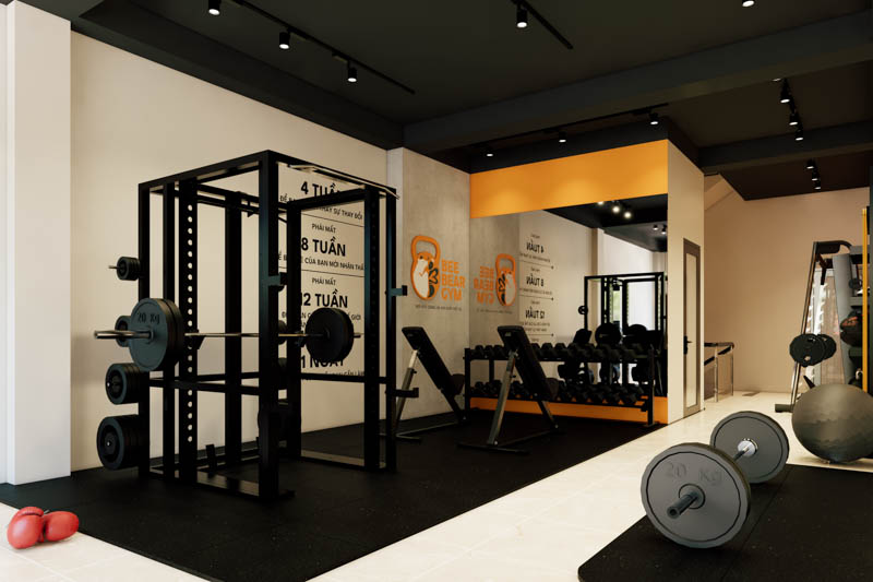 Thiết kế và thi công Phòng Tập Bee Bear GYM