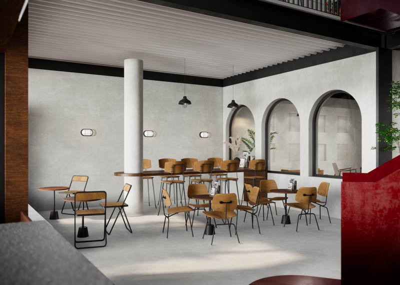xay quan cafe khung thep