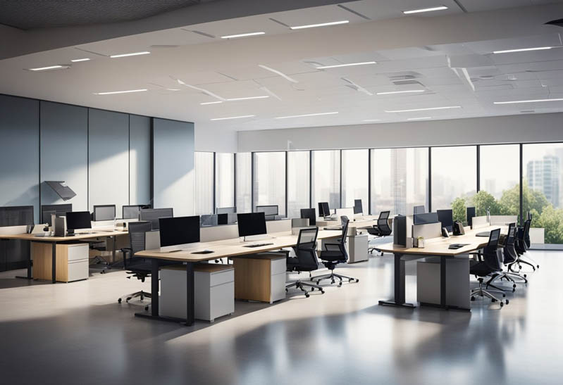 thiet ke noi that van phong dien tich 200m2 dep