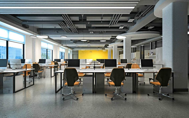 thiet ke van phong 200m2 dep