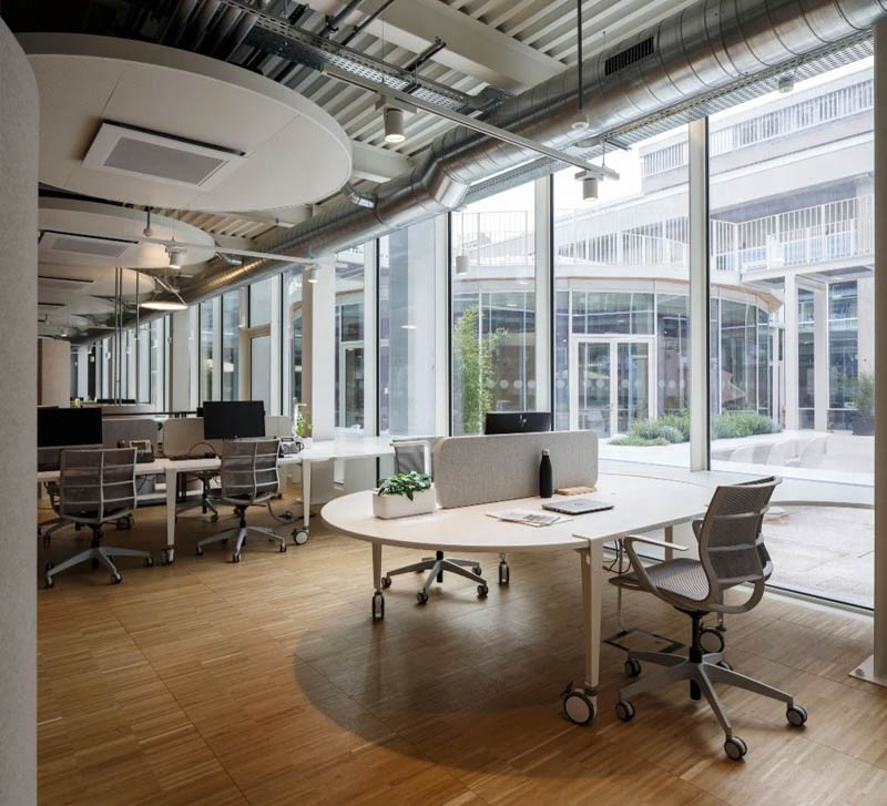 thiet ke van phong dien tich 200m2 dep