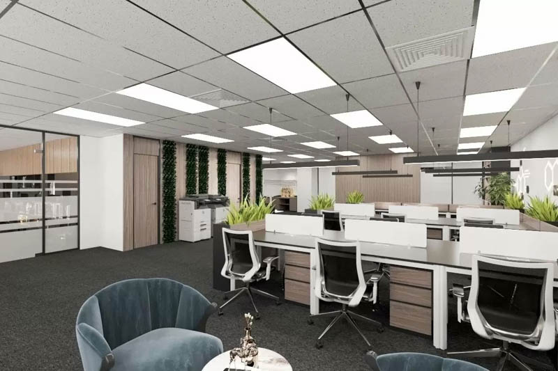 thiet ke van phong lam viec 400m2 doc dao