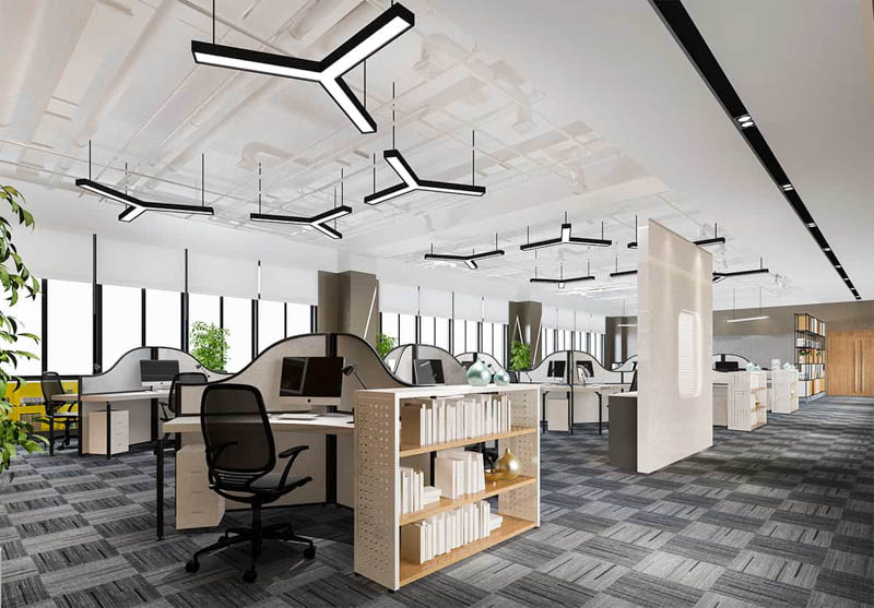 mau thiet ke van phong 40m2 toi uu